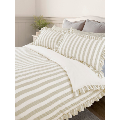 Stacey Solomon Seersucker Stripe Cotton Duvet Set