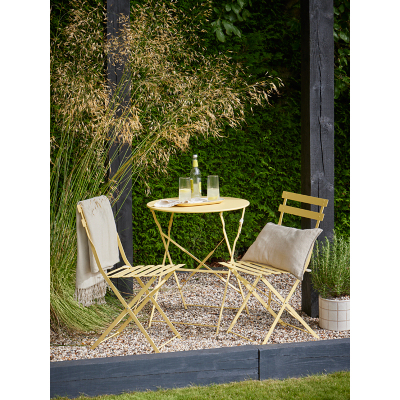 Heritage Yellow Piece Garden Bistro Set by George at ASDA