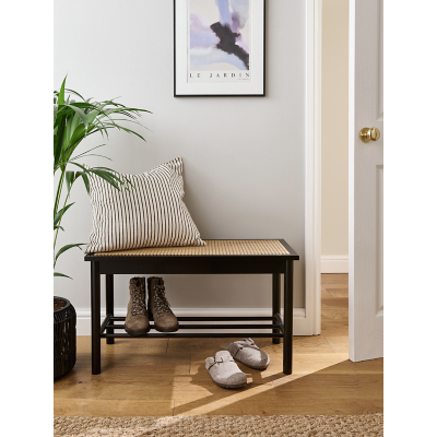 Black Bamboo Hall Bench