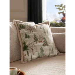 Forest Festivities Velvet Cushion