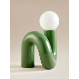 Green Wiggle Bulb Table Lamp