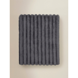 Ribbed Faux Fur Throw  - 120 x 150 cm