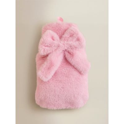 Pink Bow Hot Water Bottle - 1 Litre