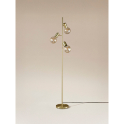 Gold-Tone Metal Orb Floor Lamp