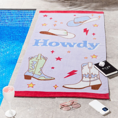 Sassy B Howdy Cowgirl Cotton Beach Towel