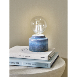 Blue Reactive Glaze Portable Battery Lamp