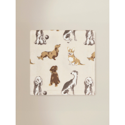 Natural Dog Print Super-Soft Throw - 120 x 150 cm
