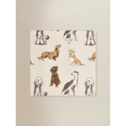 Natural Dog Print Super-Soft Throw  - 120 x 150 cm