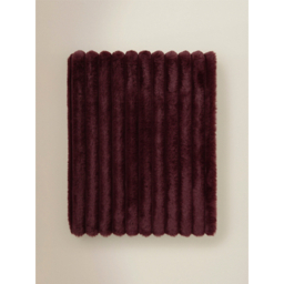 Ribbed Faux Fur Throw  - 120 x 150 cm