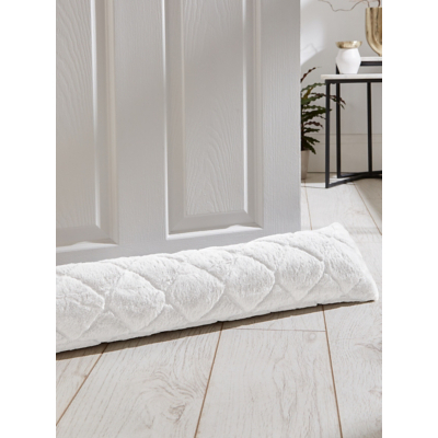 Catherine Lansfield Cosy Diamond White Door Draught Excluder