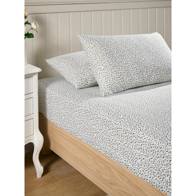 Stacey Solomon Green Sprig Floral Cotton Fitted Sheet