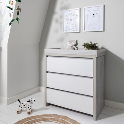 Tutti Bambini Modena Grey & White Changing Unit