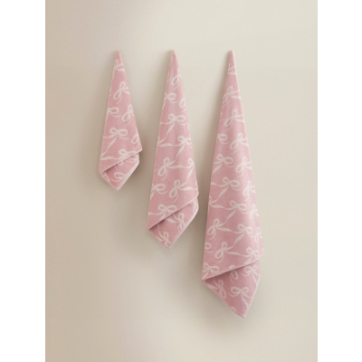 Pink Bows Cotton Towel Range
