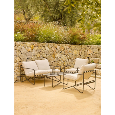Tuscany 4 Piece Garden Sofa Set Black