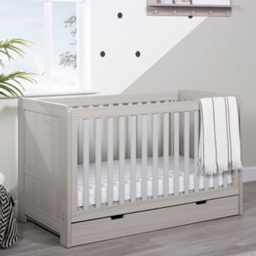 Ickle Bubba Grey Pembrey Cot Bed with Under Drawer