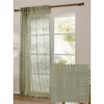 Yard Green Cirrus Woven Sheer Panel Curtain