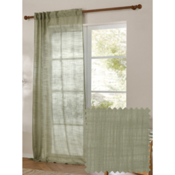 Yard Green Cirrus Woven Sheer Panel Curtain