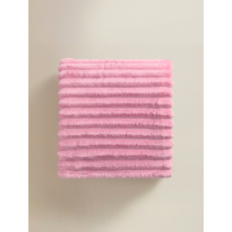 Pink Ribbed Super Soft Throw - 150cm x 120cm
