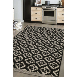 maker Indoor & Outdoor Black Tile Rug