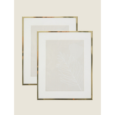 Gold-Tone Slim Photo Frame 8x6 Inch - Set of 2