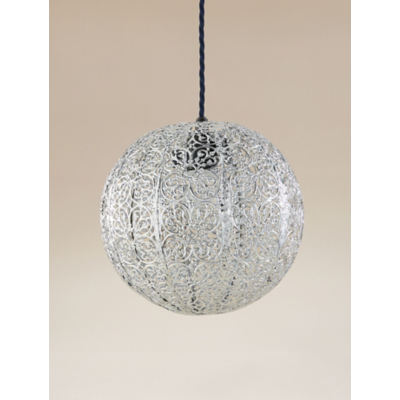 Silver-Tone Moroccan Ceiling Shade