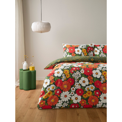 Retro Floral Easycare Duvet Set