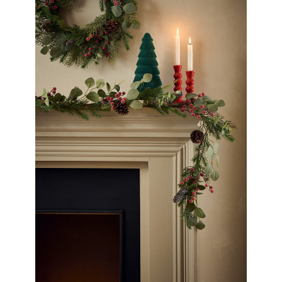 Christmas Frosted Berry & Acorn Garland