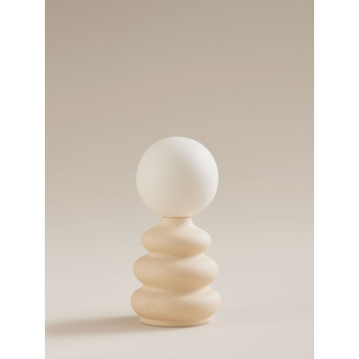 Cream Sculptural Battery Decorative Light