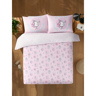 Disney Marie Aristocats Pretty Pink Reversible Duvet Set