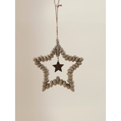 Grey Wild Country Hanging Star Ornament