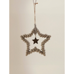 Grey Wild Country Hanging Star Ornament