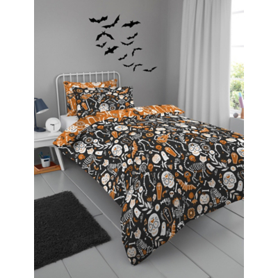 Bedlam Day of the Dead Glow in the Dark Kids Duvet Set