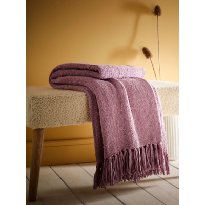 Appletree Heather Chenille Throw - 130cm x 180cm