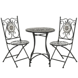 Outsunny 3pc Mosaic Tile Garden Bistro Set