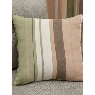 Fusion Green Whitworth Stripe Filled Cushion