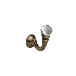 Palma Antique Brass Crystal Ball Tieback Hook