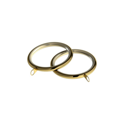 Speedy Bright Brass Nikola 28mm Curtain Rings - Pack of 8