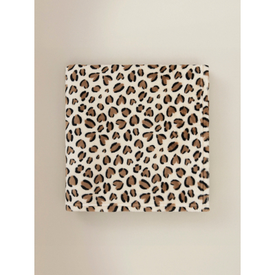 Natural Animal Print Fleece Blanket - 120 x 150 cm