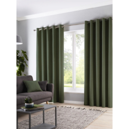 Fusion Cannes Bottle Green Eyelet Curtains