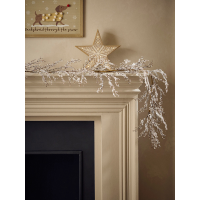 White Crystal Christmas Garland