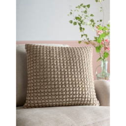 Appletree Natural Velvet Bobble Filled Cushion