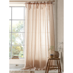Pineapple Elephant Clay Zanzibar Woven Stripe Voile