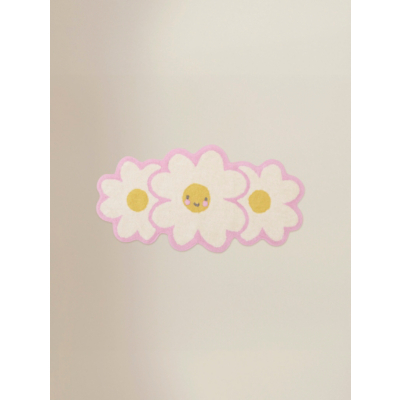 Pink & White Daisy Cotton Rug