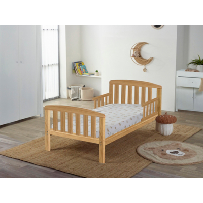 Toddler Bed and Mattress Set - Pine