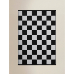 Black & White Monochrome Checkerboard Outdoor Rug