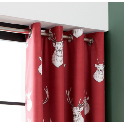 Catherine Lansfield Munro Stag Eyelet Curtains