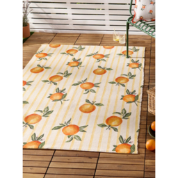 Furn Oranges Check Outdoor Rug