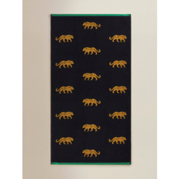 Black Dark Garden Tiger Cotton Towel Range