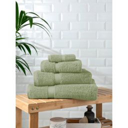 Light Sage Super Soft Cotton Towel & Bath Mat Range