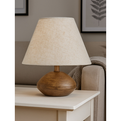 Searchlight Wood Effect Table Lamp
